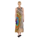 Peacock Feather Feather Bird Sleeveless Maxi Dress View2