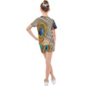 Peacock Feather Feather Bird Kids  Mesh Tee and Shorts Set View2