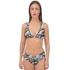 The Stones Facade Wall Building Double Strap Halter Bikini Set by Sapixe