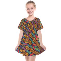 Background Abstract Texture Kids  Smock Dress