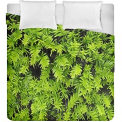 Green Hedge Texture Yew Plant Bush Leaf Duvet Cover Double Side (king Size) by Sapixe