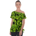 Green Hedge Texture Yew Plant Bush Leaf Tie-Up Tee View1