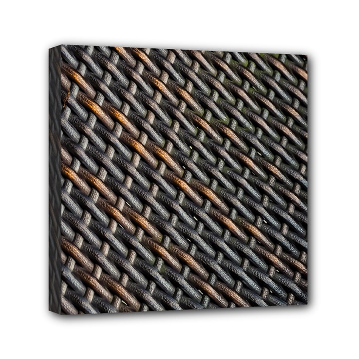 Rattan Wood Background Pattern Mini Canvas 6  x 6  (Stretched)