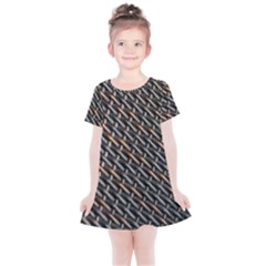 Rattan Wood Background Pattern Kids  Simple Cotton Dress