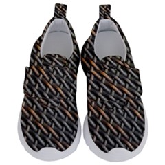 Rattan Wood Background Pattern Velcro Strap Shoes by Sapixe