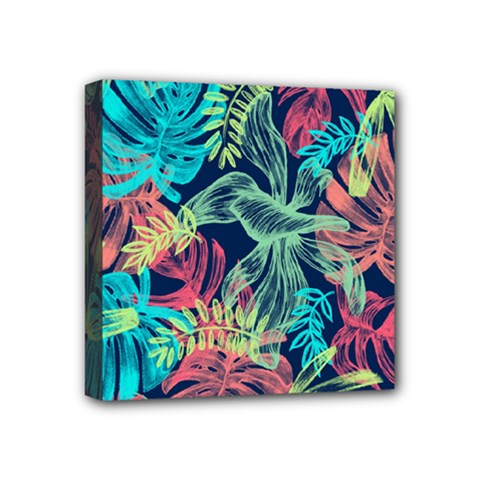 Leaves Tropical Picture Plant Mini Canvas 4  X 4  (stretched) by Sapixe