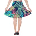 Leaves Tropical Picture Plant Velvet High Waist Skirt View2