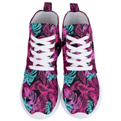 Leaves Drawing Reason Pattern Women s Lightweight High Top Sneakers