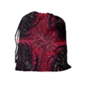 Wgt Fractal Red Black Pattern Drawstring Pouch (XL) View2