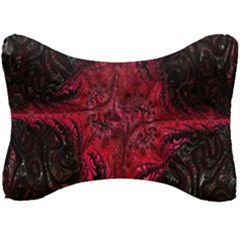 Wgt Fractal Red Black Pattern Seat Head Rest Cushion