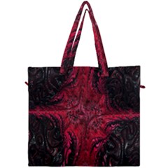 Wgt Fractal Red Black Pattern Canvas Travel Bag by Sapixe