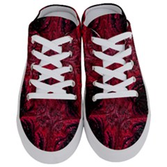 Wgt Fractal Red Black Pattern Half Slippers