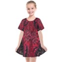 Wgt Fractal Red Black Pattern Kids  Smock Dress View1