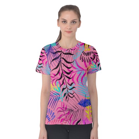 Illustration Reason Leaves Design Women s Cotton Tee by Sapixe