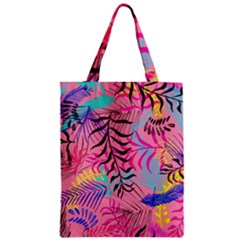 Illustration Reason Leaves Design Zipper Classic Tote Bag by Sapixe