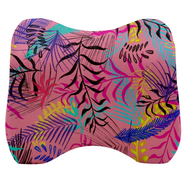 Illustration Reason Leaves Design Velour Head Support Cushion