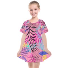 Illustration Reason Leaves Design Kids  Smock Dress