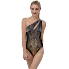 Fractal Art Graphic Design Image To One Side Swimsuit