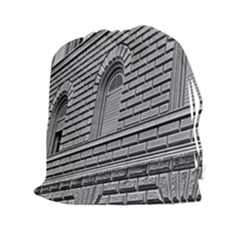 Brickwork Stone Building Facade Drawstring Pouch (xxl) by Sapixe