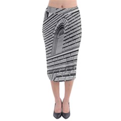 Brickwork Stone Building Facade Midi Pencil Skirt by Sapixe