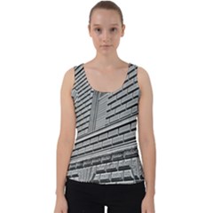 Brickwork Stone Building Facade Velvet Tank Top by Sapixe