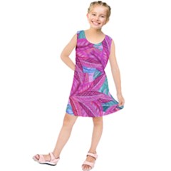 Leaves Tropical Reason Stamping Kids  Tunic Dress