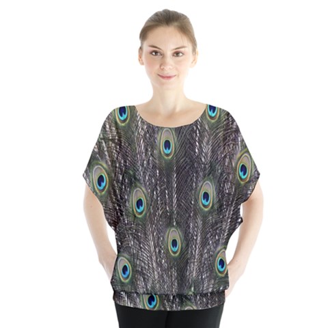 Background Peacock Feathers Blouse by Sapixe