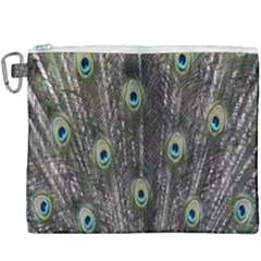 Background Peacock Feathers Canvas Cosmetic Bag (xxxl) by Sapixe