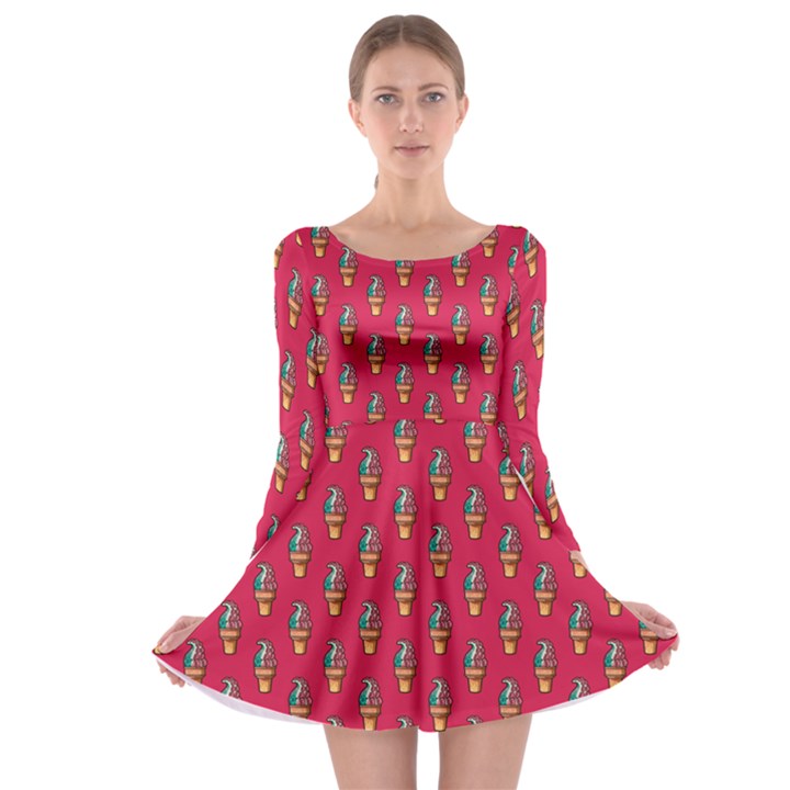 Tentacle Treat (gumdrop) Long Sleeve Skater Dress