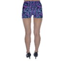 Modern Abstract Texture Pattern Skinny Shorts View2