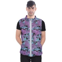 Modern Abstract Texture Pattern Men s Puffer Vest