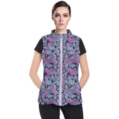 Modern Abstract Texture Pattern Women s Puffer Vest