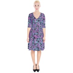 Modern Abstract Texture Pattern Wrap Up Cocktail Dress by dflcprints