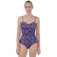 Modern Abstract Texture Pattern Sweetheart Tankini Set by dflcprints