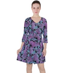 Modern Abstract Texture Pattern Ruffle Dress by dflcprints