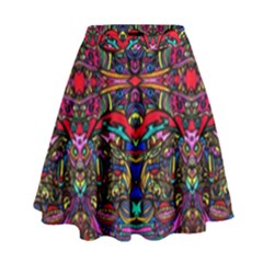 Color Maze Of Minds High Waist Skirt by MRTACPANS