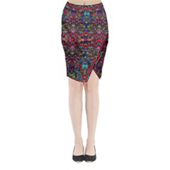 Color Maze Of Minds Midi Wrap Pencil Skirt by MRTACPANS