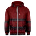 Crush red lace two pattern by Flipstylez Designs Men s Zipper Hoodie View1