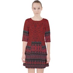 Crush Red Lace Two Pattern By Flipstylez Designs Pocket Dress by flipstylezfashionsLLC