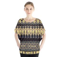 Creative Peach Multi Pattern Designs Blouse