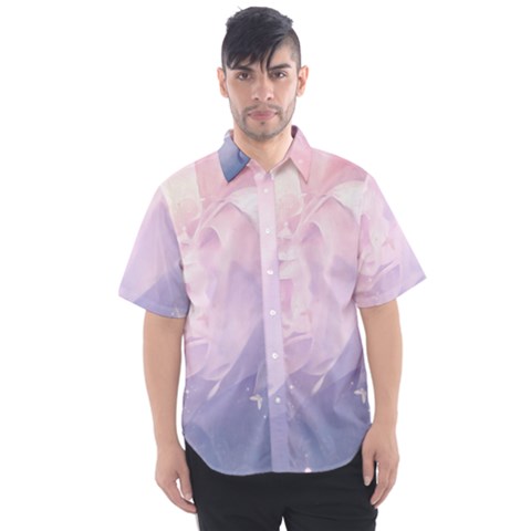 Wonderful Roses In Soft Colors Men s Short Sleeve Shirt by FantasyWorld7