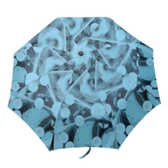 Atomic Blue Folding Umbrellas by WILLBIRDWELL