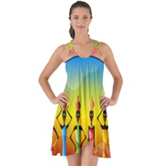 African American Women Show Some Back Chiffon Dress by AlteredStates