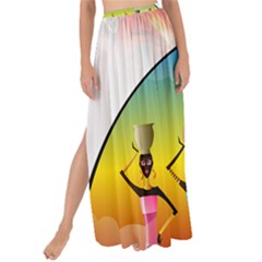 African American Women Maxi Chiffon Tie-up Sarong by AlteredStates