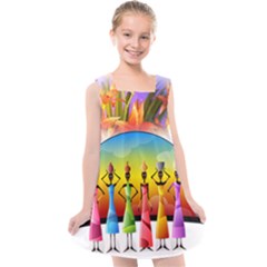 African American Women Kids  Cross Back Dress