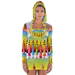 African American Women Long Sleeve Hooded T-shirt by AlteredStates