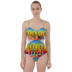 African American Women Sweetheart Tankini Set