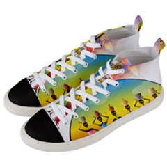 African American Women Men s Mid-top Canvas Sneakers