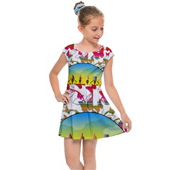 African Americn Art African American Women Kids Cap Sleeve Dress by AlteredStates