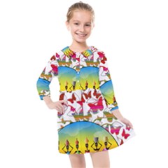 African Americn Art African American Women Kids  Quarter Sleeve Shirt Dress by AlteredStates